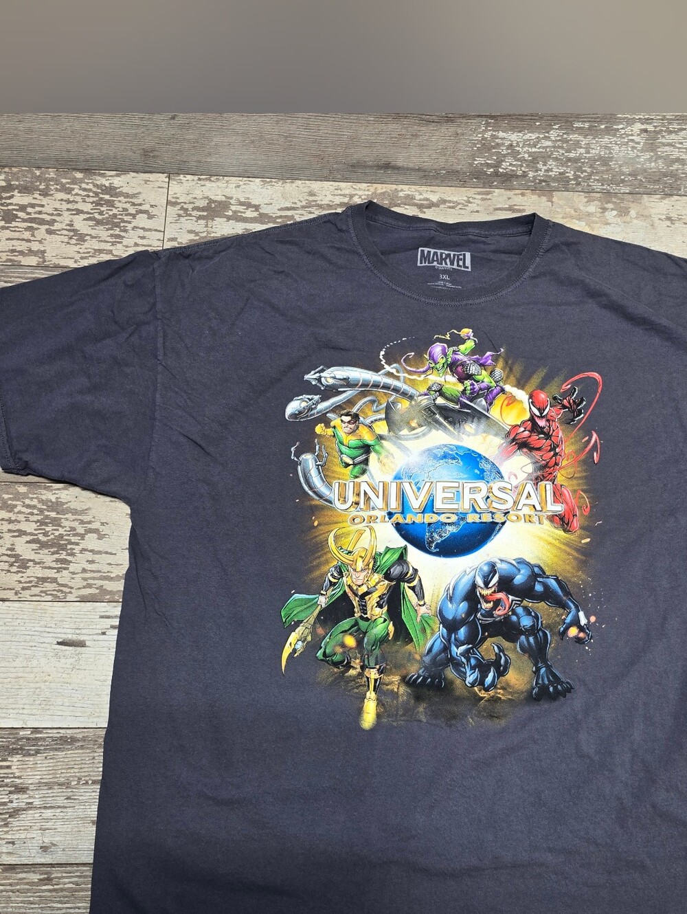 Marvel Universal Orlando Resort Villans Men's Gray Graphic T-Shirt Size 3XL